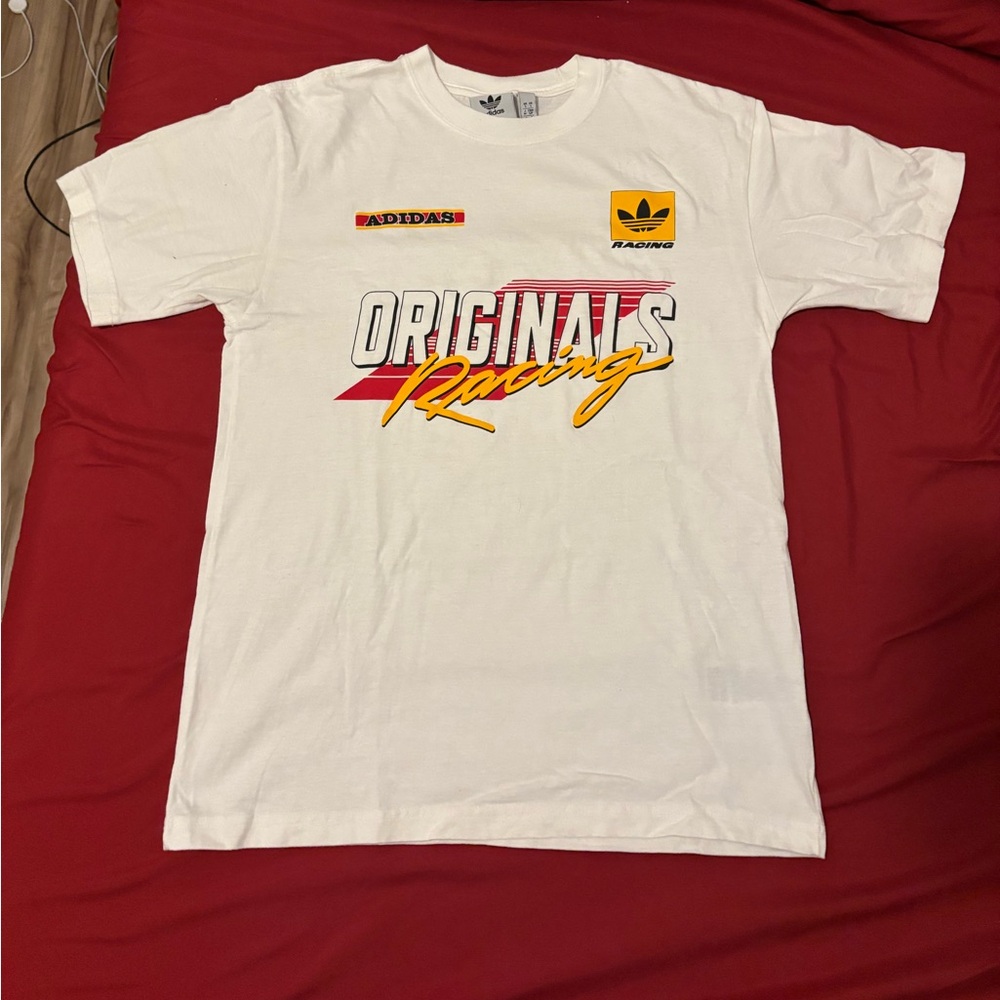 Adidas White Tee with Logo